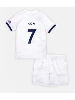 Otroški Nogometna dresi replika Tottenham Hotspur Son Heung-min #7 Domači 2023-24 Kratek rokav (+ hlače)